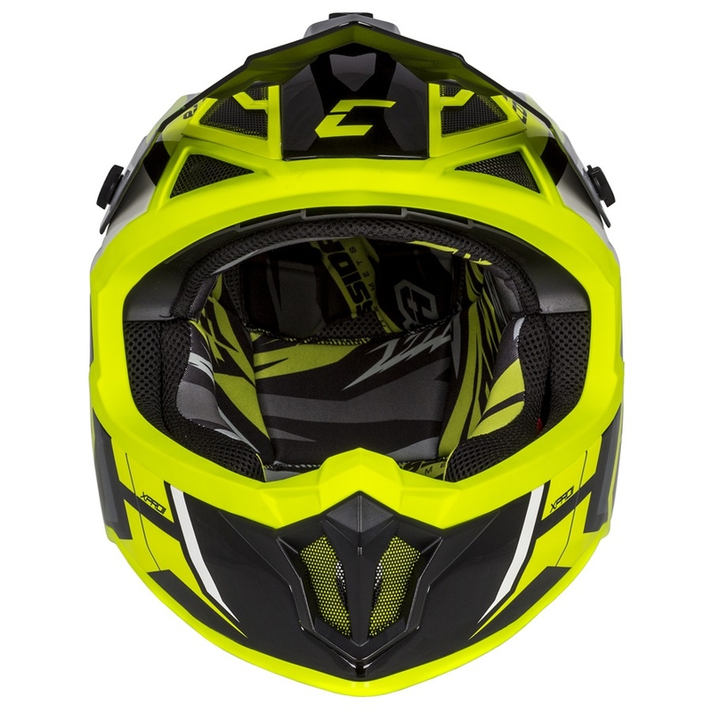 Kask motocrossowy Cassida Cross Pro II Contra fluo yellow-grey-black