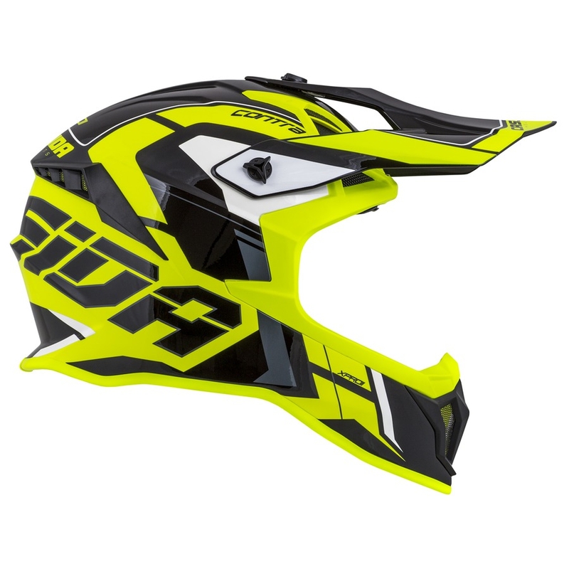 Kask motocrossowy Cassida Cross Pro II Contra fluo yellow-grey-black