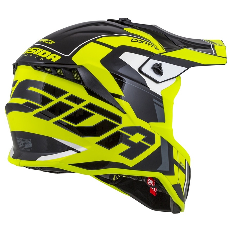 Kask motocrossowy Cassida Cross Pro II Contra fluo yellow-grey-black