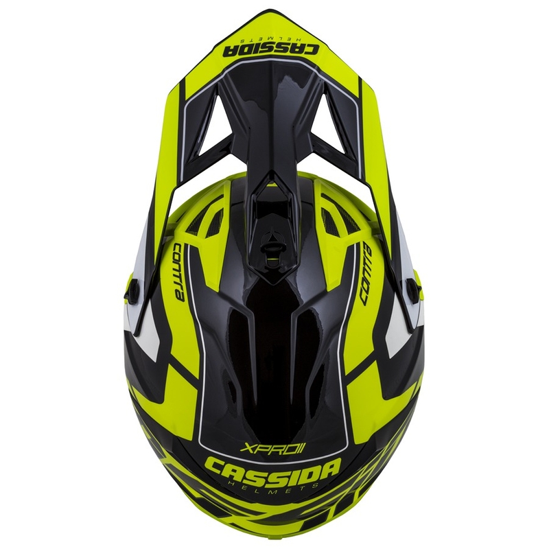 Kask motocrossowy Cassida Cross Pro II Contra fluo yellow-grey-black