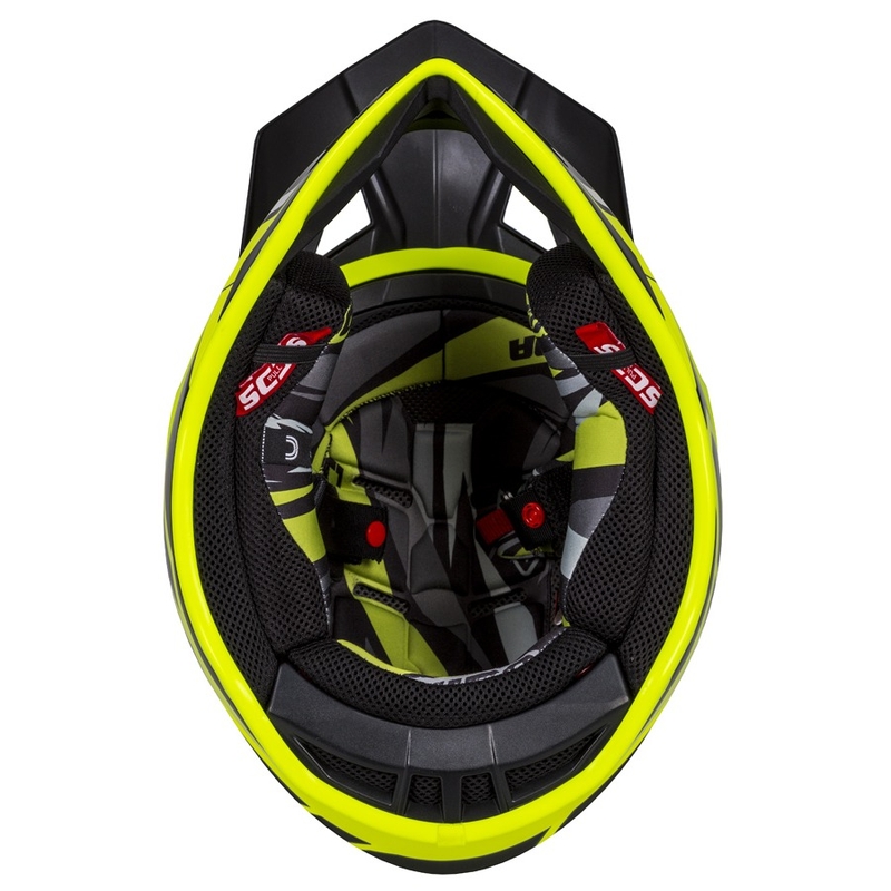 Kask motocrossowy Cassida Cross Pro II Contra fluo yellow-grey-black