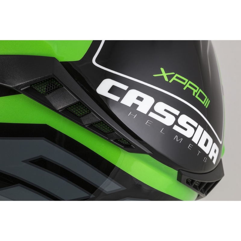Kask motocrossowy Cassida Cross Pro II Contra czarny-szary-biały-zielony