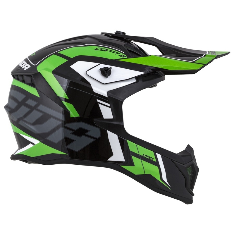 Kask motocrossowy Cassida Cross Pro II Contra czarny-szary-biały-zielony