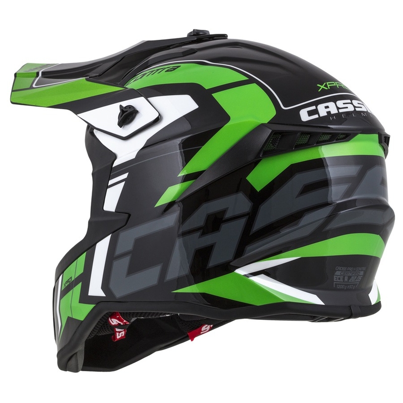 Kask motocrossowy Cassida Cross Pro II Contra czarny-szary-biały-zielony