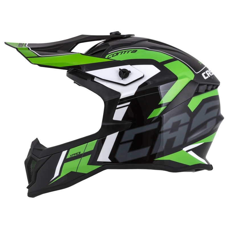 Kask motocrossowy Cassida Cross Pro II Contra czarny-szary-biały-zielony