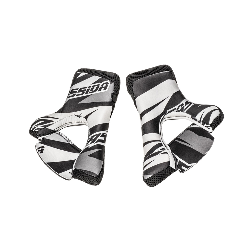 Wewnętrzna wkładka policzkowa do kasku Cassida Cross Pro II czarna-biała-szara