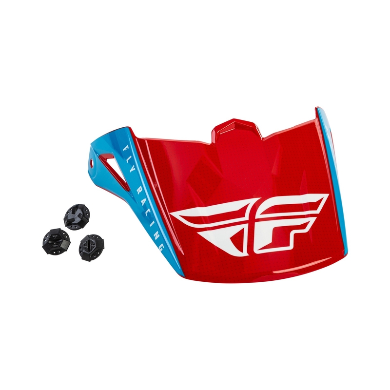 Osłona na kask dla FLY Racing Kinetic Straight czerwono-biało-niebieska