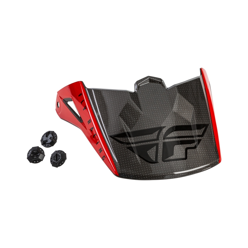 Daszek do kasku FLY Racing Kinetic Straight czerwony-czarny-szary