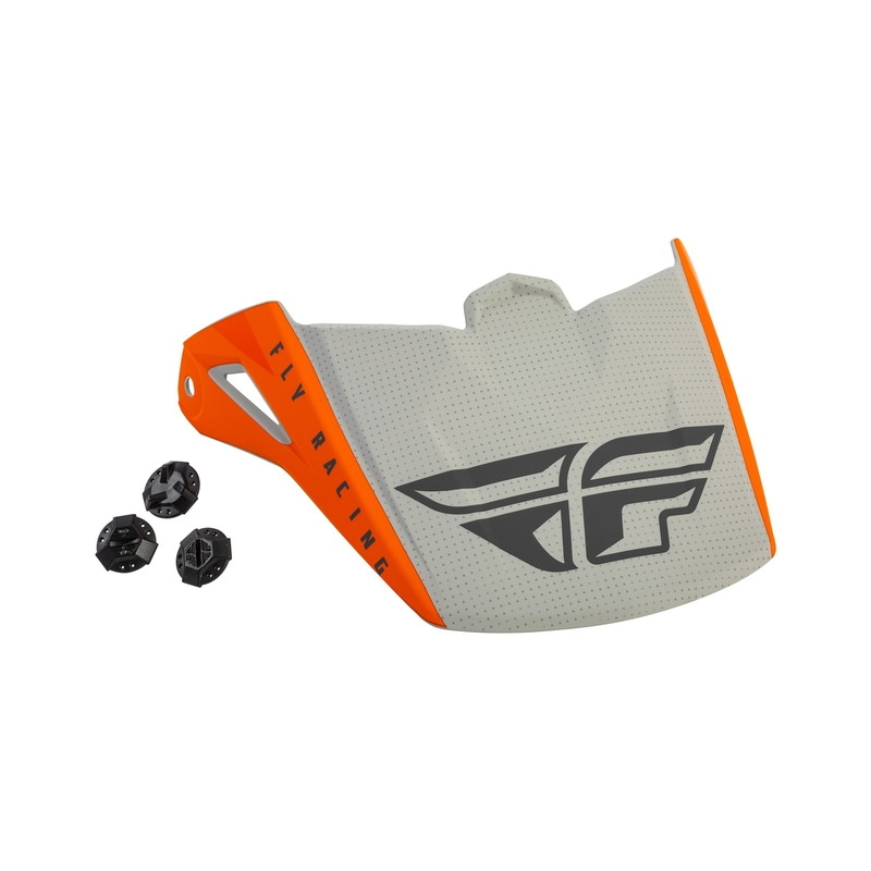 Daszek do kasku FLY Racing Kinetic Straight pomarańczowo-szary