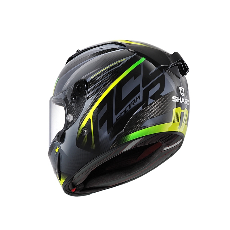 Kask integralny SHARK RACE R-PRO CARBON Aspy szary-fluo żółty