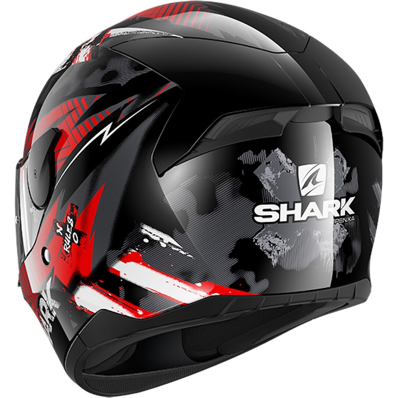 Integralny kask motocyklowy SHARK D-SKWAL 2 Penxa czarno-biało-czerwony wyprzedaż