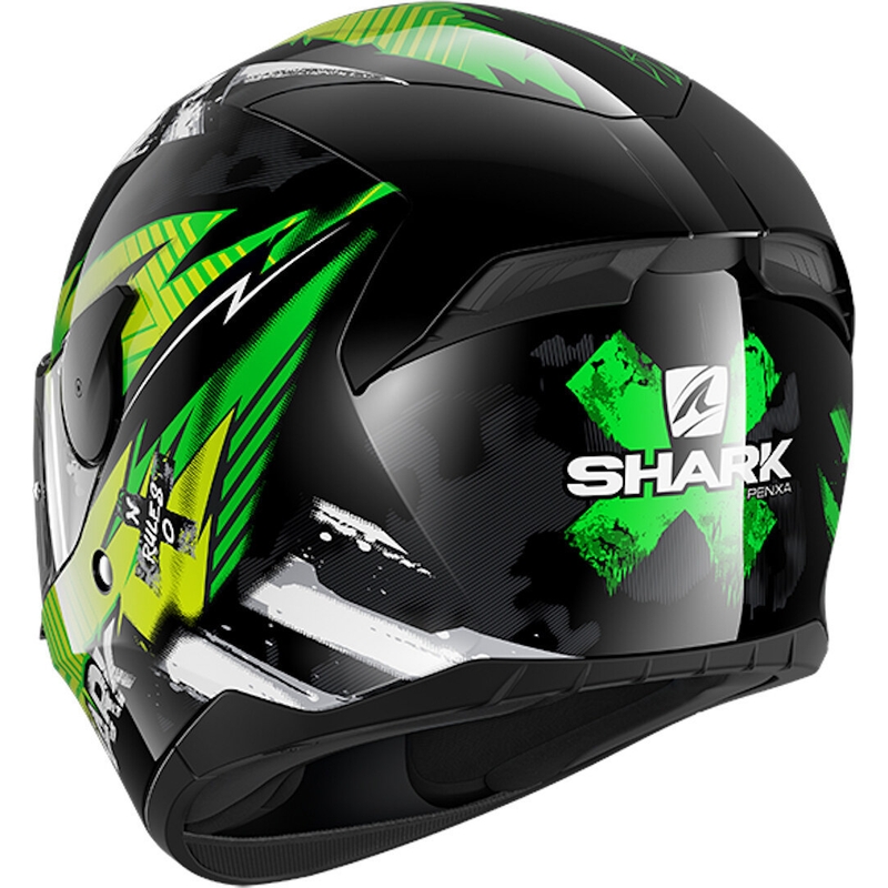 Integralny kask motocyklowy SHARK D-SKWAL 2 Penxa czarno-biało-fluo zielony wyprzedaż