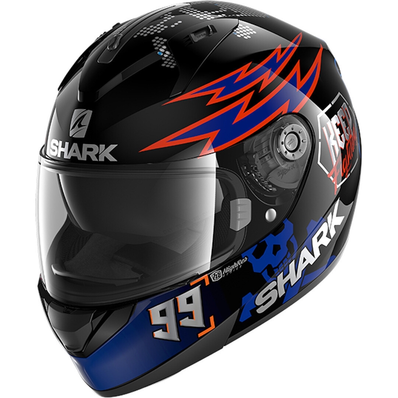 Integralny kask motocyklowy SHARK RIDILL 1.2 Catalan Bad Boy czarno-pomarańczowo-niebieski wyprzedaż
