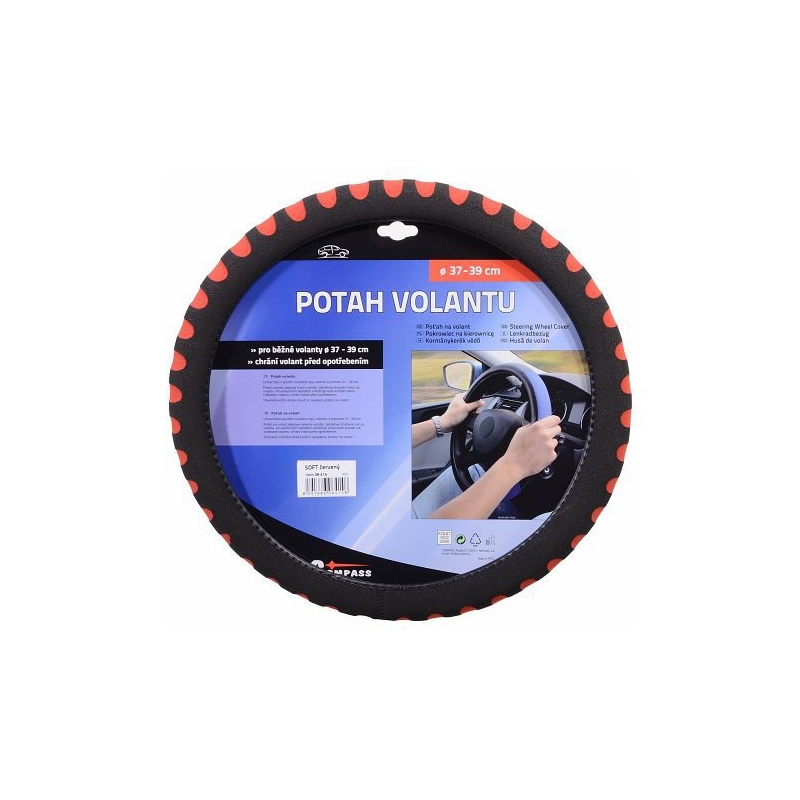 Pokrowiec na kierownicę SOFT czerwony