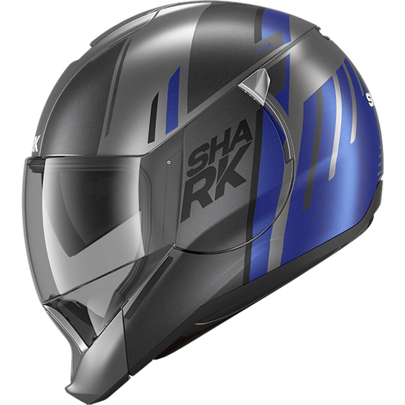 Szczękowy kask motocyklowy SHARK EVOJET Vyda szaro-niebieski
