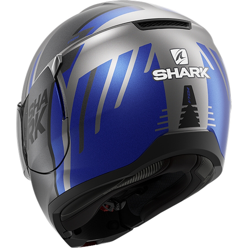 Szczękowy kask motocyklowy SHARK EVOJET Vyda szaro-niebieski