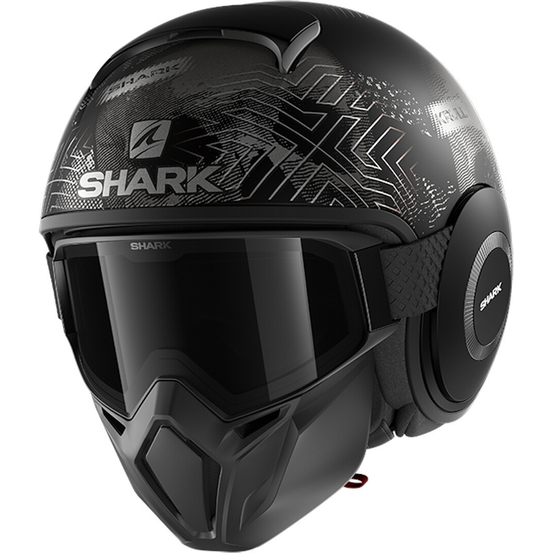 Kask otwarty SHARK STREET-DRAK Krull czarno-szary