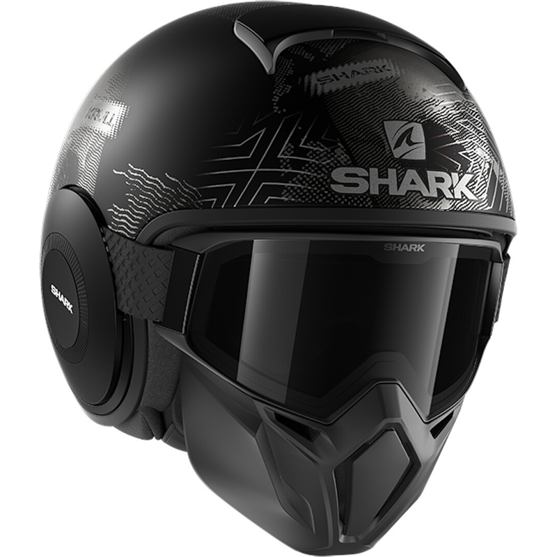 Kask otwarty SHARK STREET-DRAK Krull czarno-szary