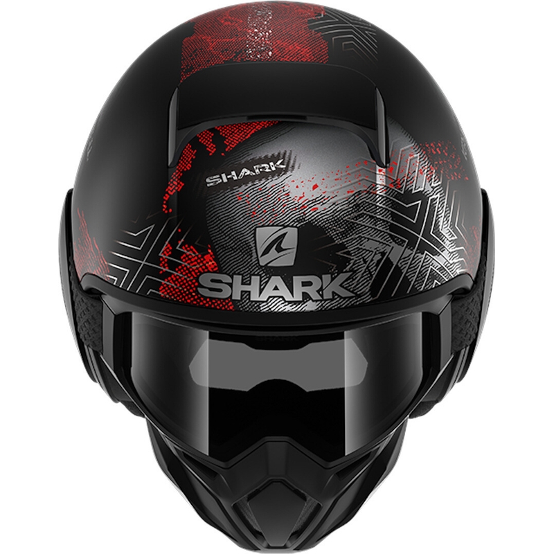 Otwarty hełm z maską SHARK STREET-DRAK Krull black-red