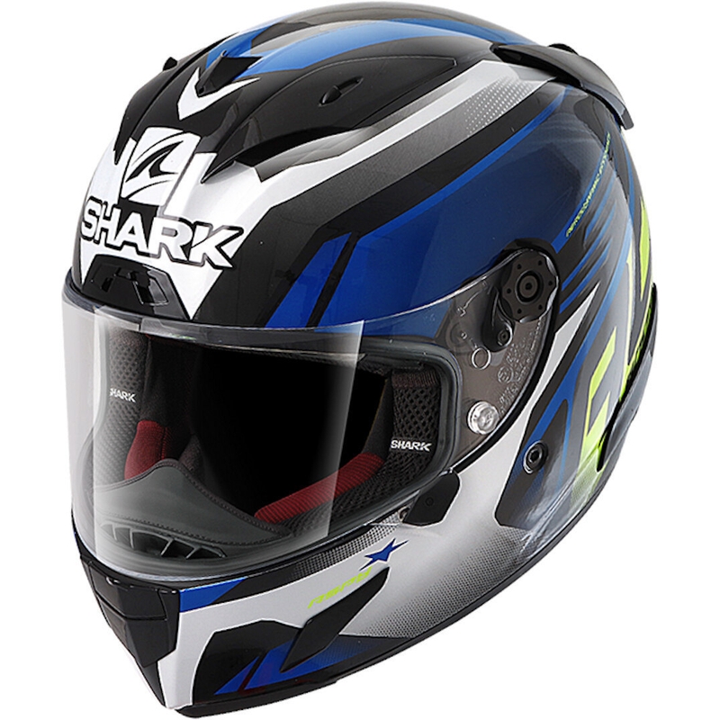 Kask integralny SHARK RACE R-PRO Aspy czarno-niebiesko-fluo żółty