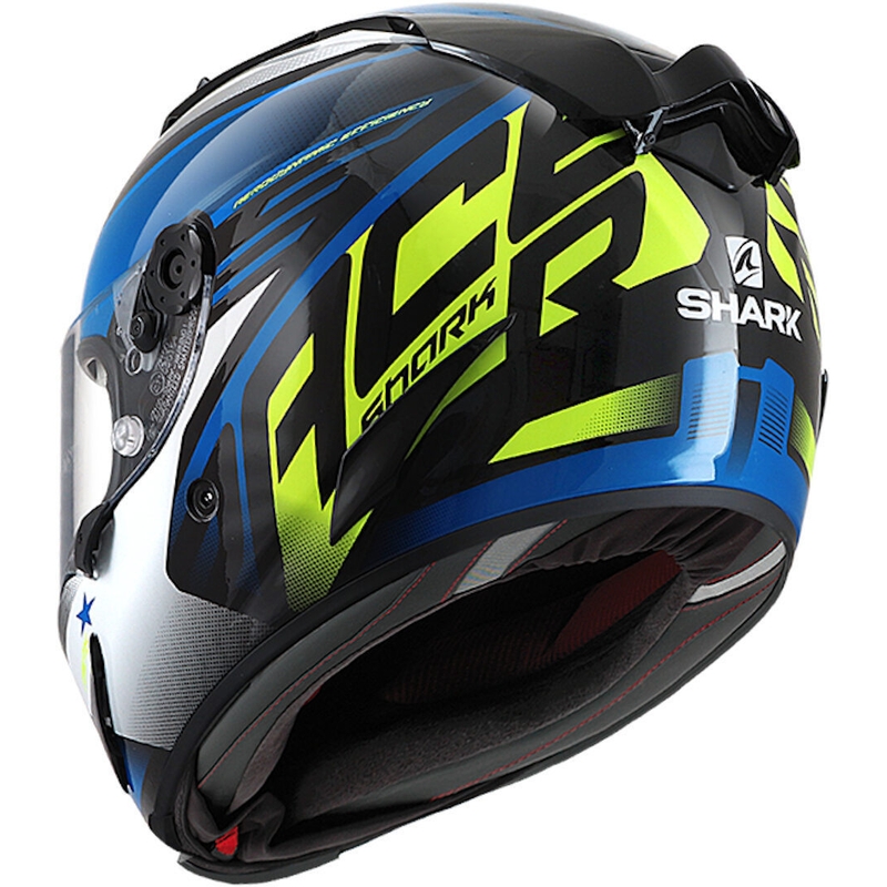 Kask integralny SHARK RACE R-PRO Aspy czarno-niebiesko-fluo żółty
