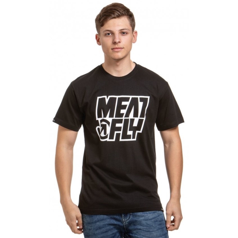 T-shirt Meatfly Repash czarny wyprzedaż