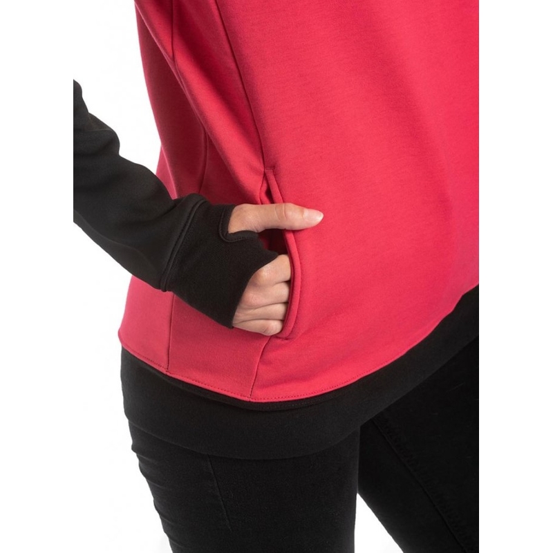 Damska bluza Meatfly Robin czarno-różowa wyprzedaż