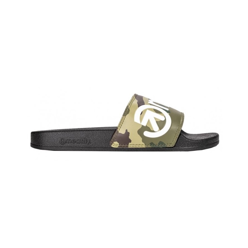 Kapcie męskie Meatfly Hudson camo zielone