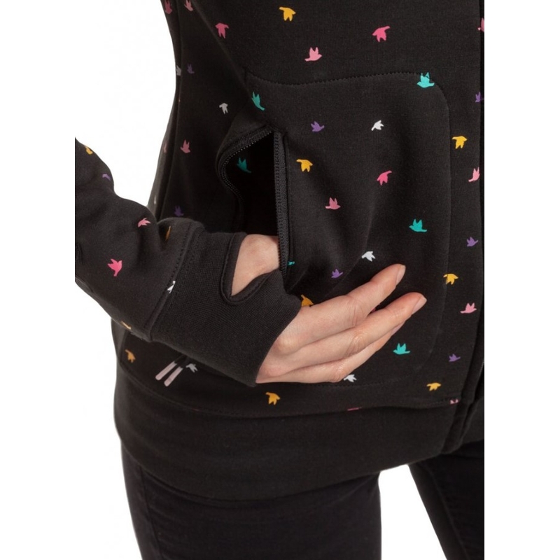 Damska bluza Meatfly Omni Birds Color w kolorze czarnym. wyprzedaż