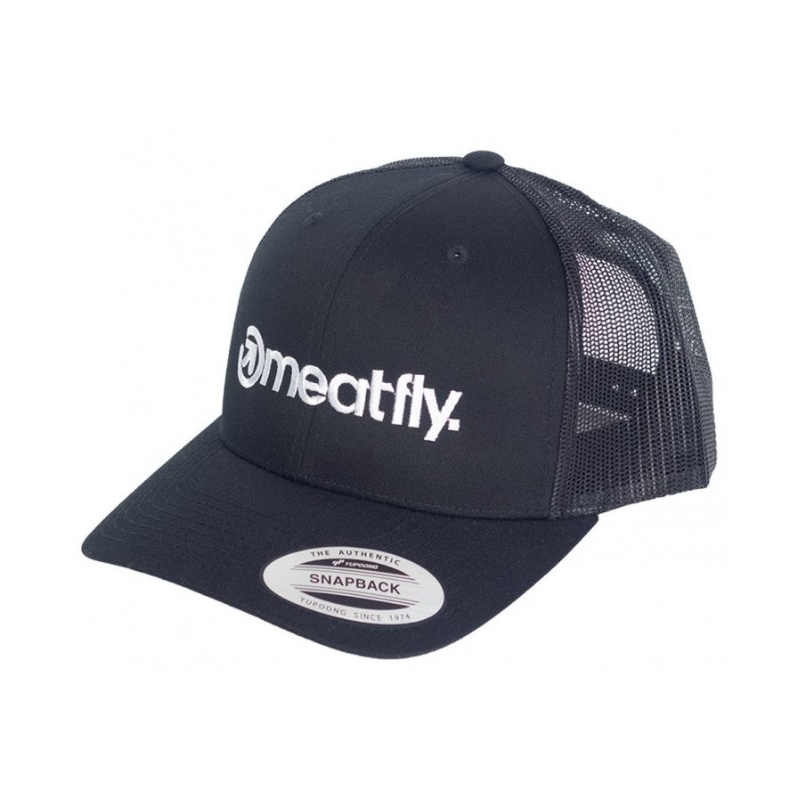 Meatfly Logo Trucker Cap Yupoong czarny