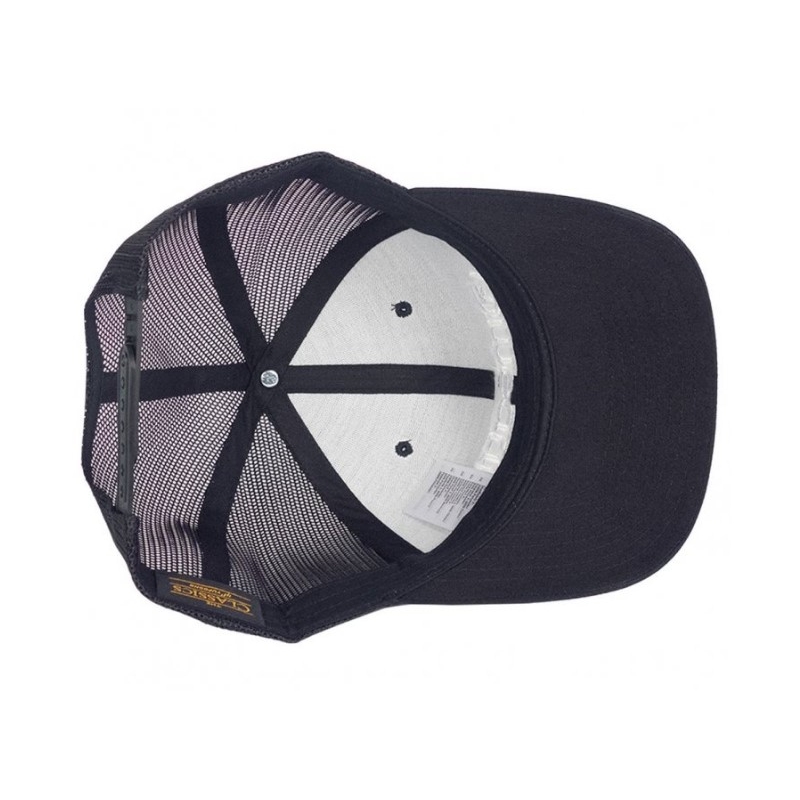 Meatfly Logo Trucker Cap Yupoong czarny