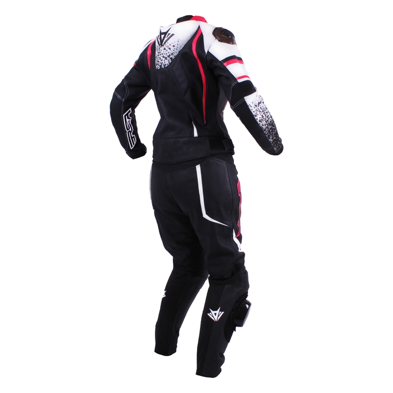 Damski RSA Pink Glass White-Black-Pink Motorcycle Jumpsuit outlet wyprzedaż