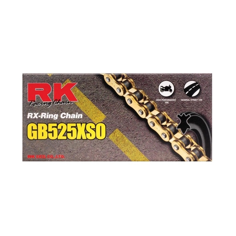 Łańcuch RK 525 XSO Artykuły 126 X-ring złota