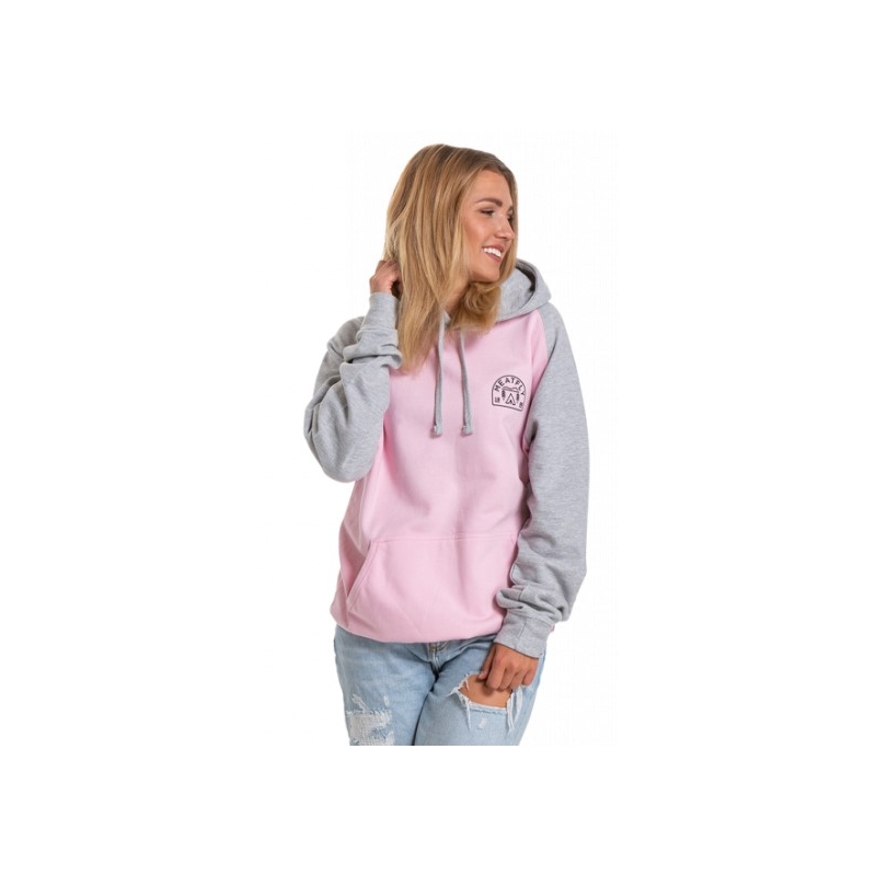 Bluza damska Meatfly Trundle w kolorze różowo-szarym