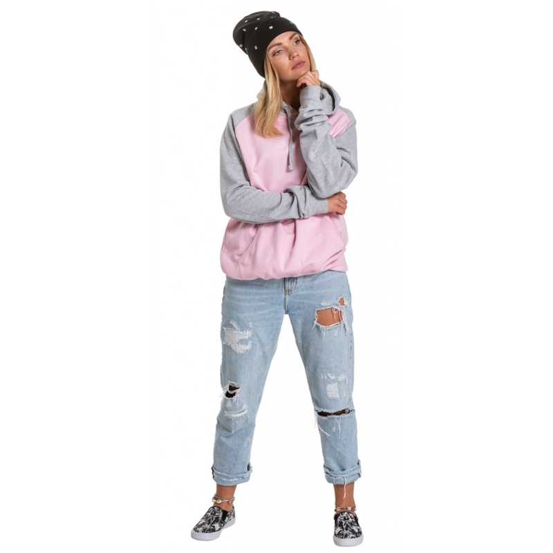 Bluza damska Meatfly Trundle w kolorze różowo-szarym