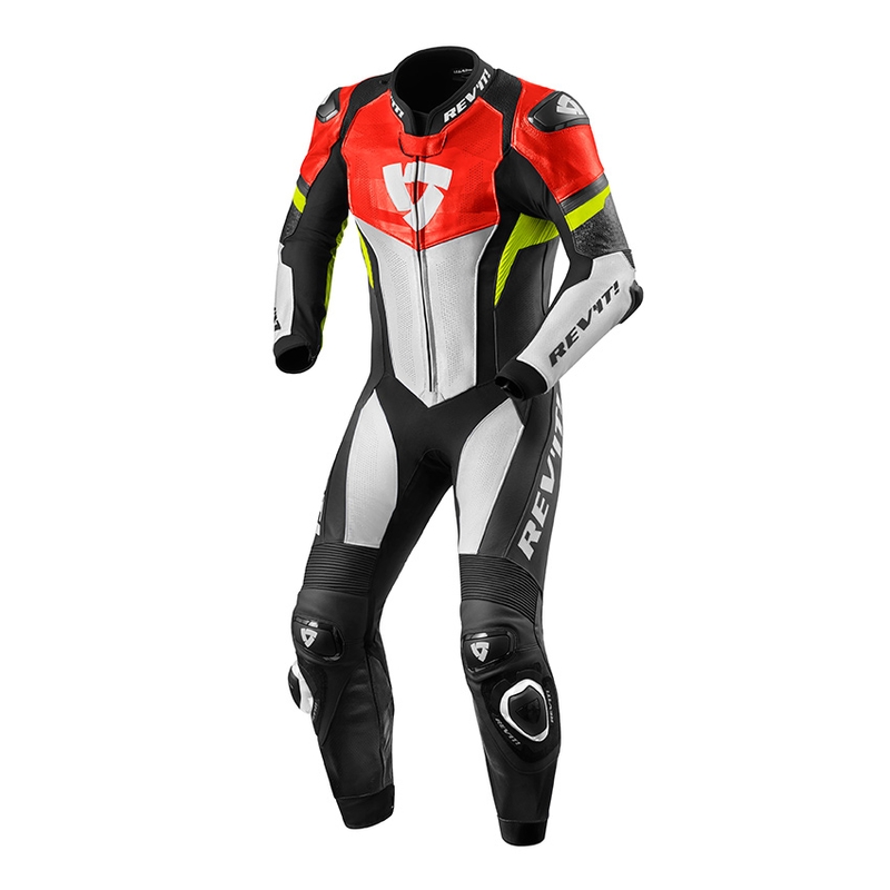 Jednoczęściowy kombinezon motocyklowy Revit Hyperspeed fluo czerwono - flio żółty wyprzedaż