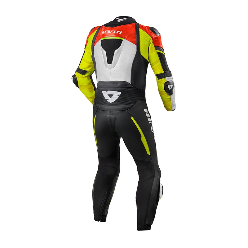 Jednoczęściowy kombinezon motocyklowy Revit Hyperspeed fluo czerwono - flio żółty wyprzedaż