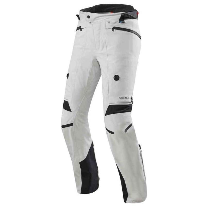 Spodnie motocyklowe Revit Poseidon 2 GTX srebrno-czarne przedłużone wyprzedaż