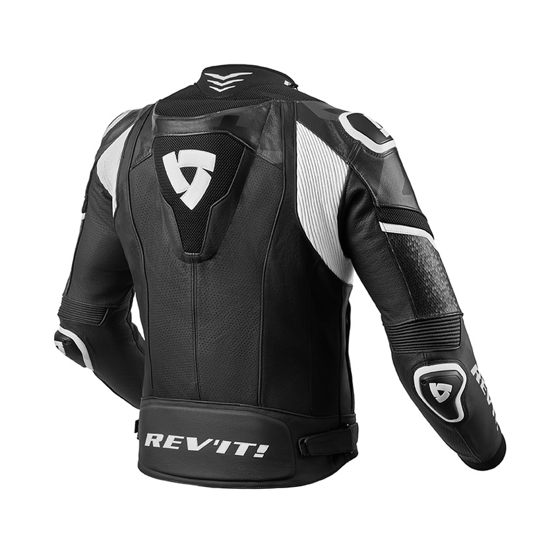 Skórzana kurtka motocyklowa Revit Hyperspeed Pro czarno-biała wyprzedaż