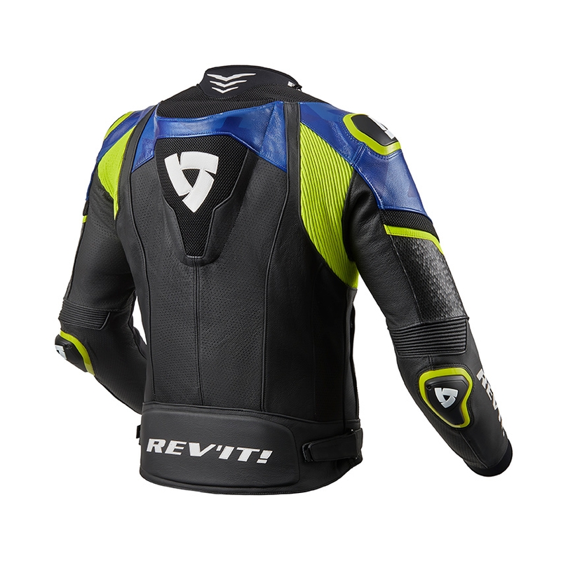 Skórzana kurtka motocyklowa Revit Hyperspeed Pro czarno-niebieska wyprzedaż