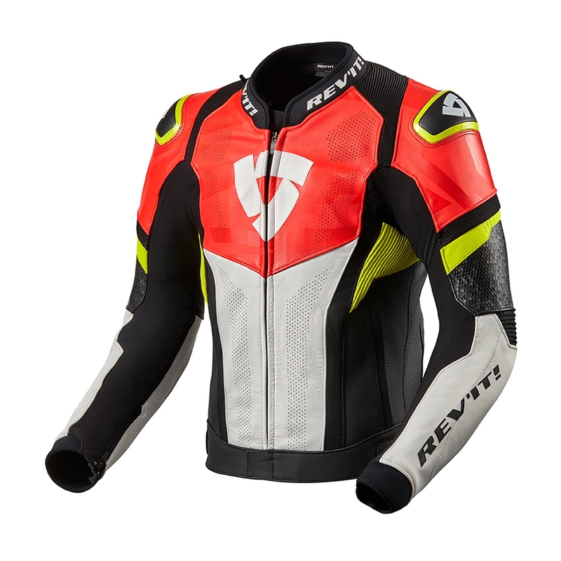 Skórzana kurtka motocyklowa Revit Hyperspeed Air czarno-czerwona wyprzedaż