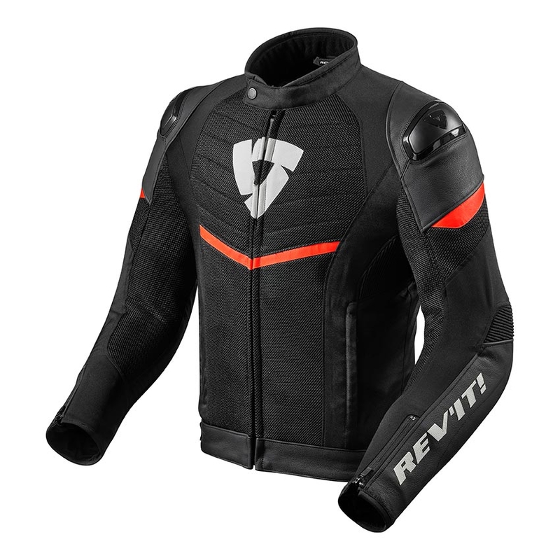 Kurtka motocyklowa Revit Mantis czarno-fluo czerwona wyprzedaż