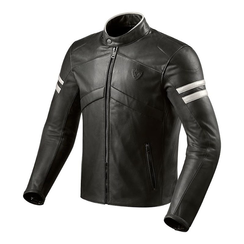 Skórzana kurtka motocyklowa Revit Prometheus czarno-biała wyprzedaż
