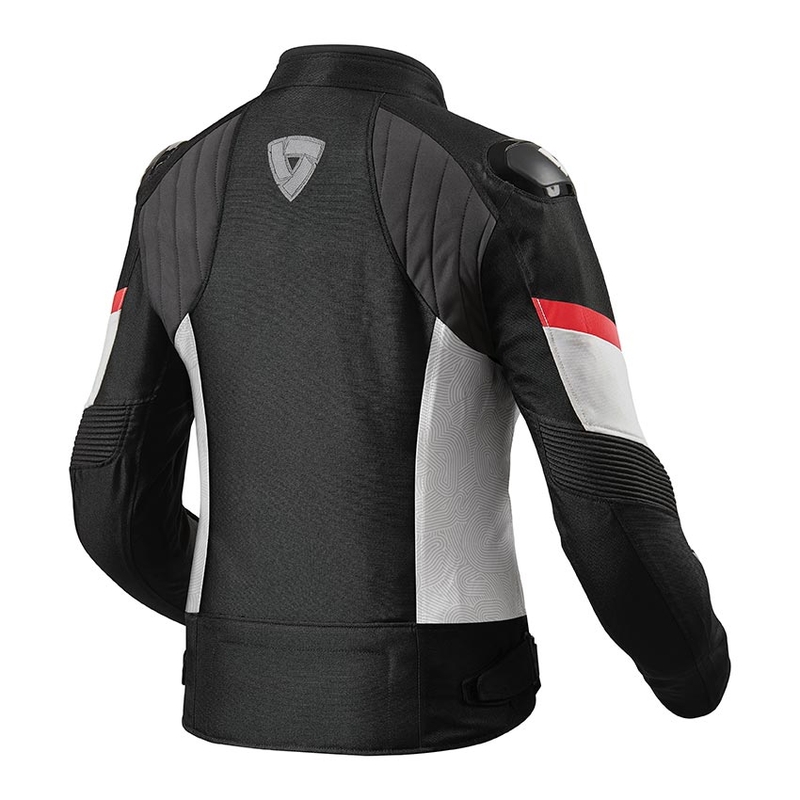 Damska kurtka motocyklowa Revit Arc H2O czarno-czerwona wyprzedaż