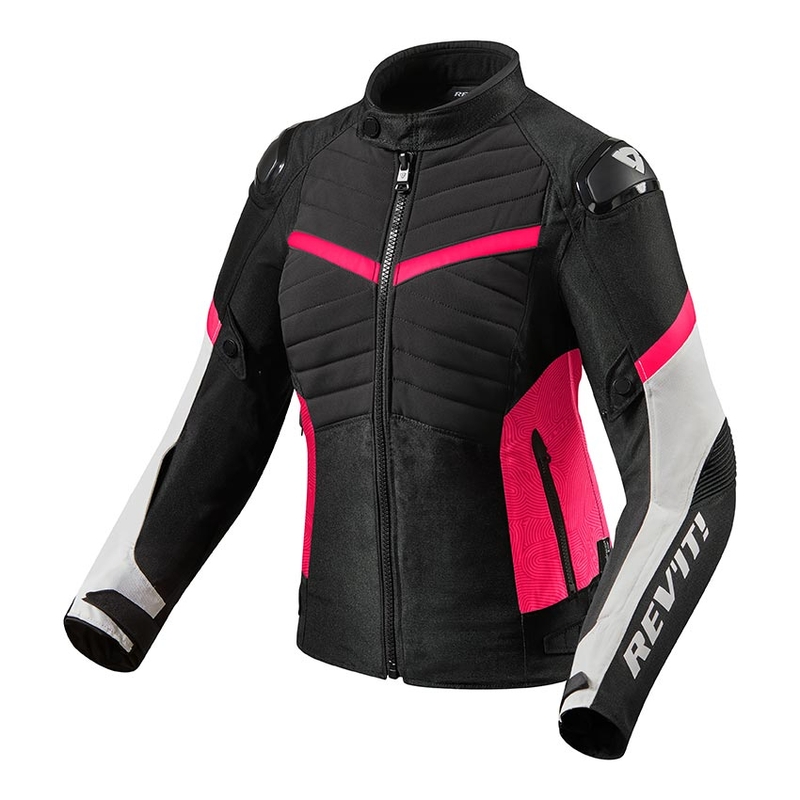 Damska kurtka motocyklowa Revit Arc H2O czarno-różowa wyprzedaż