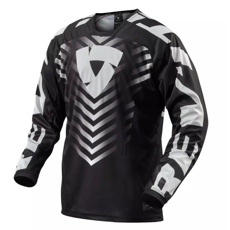 Koszulka motocrossowa Revit Rough czarno-biała