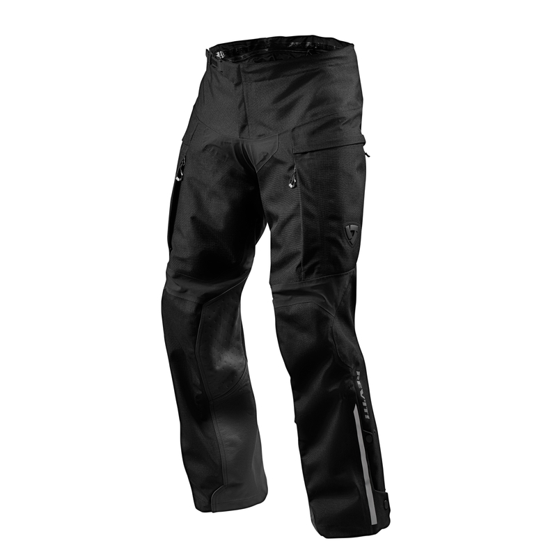 Spodnie motocyklowe Revit Component H2O czarne przedłużone