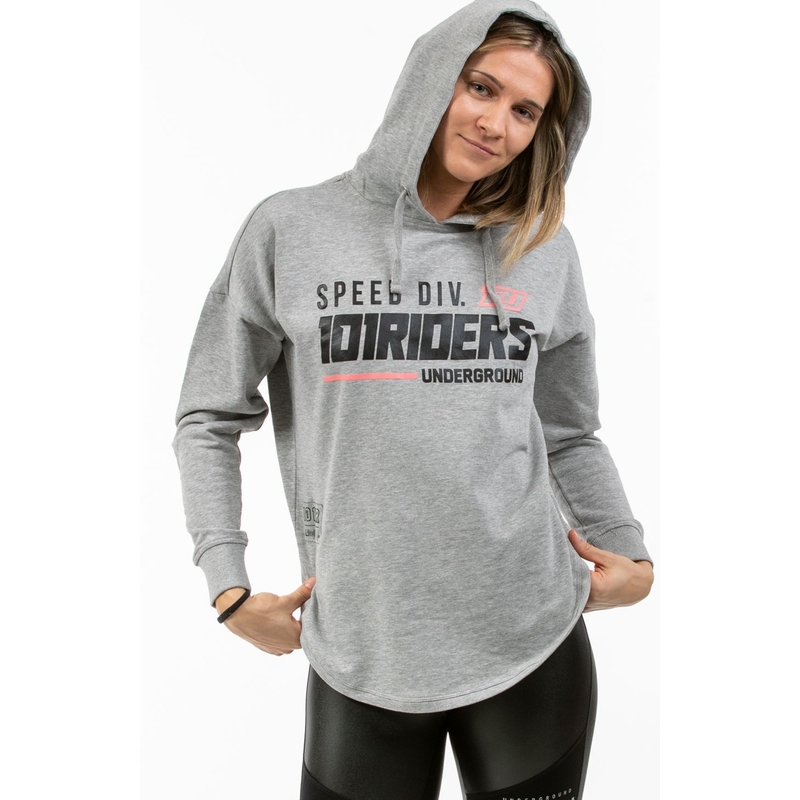 Bluza damska 101 Riders Flowy21 Melanżowa szara