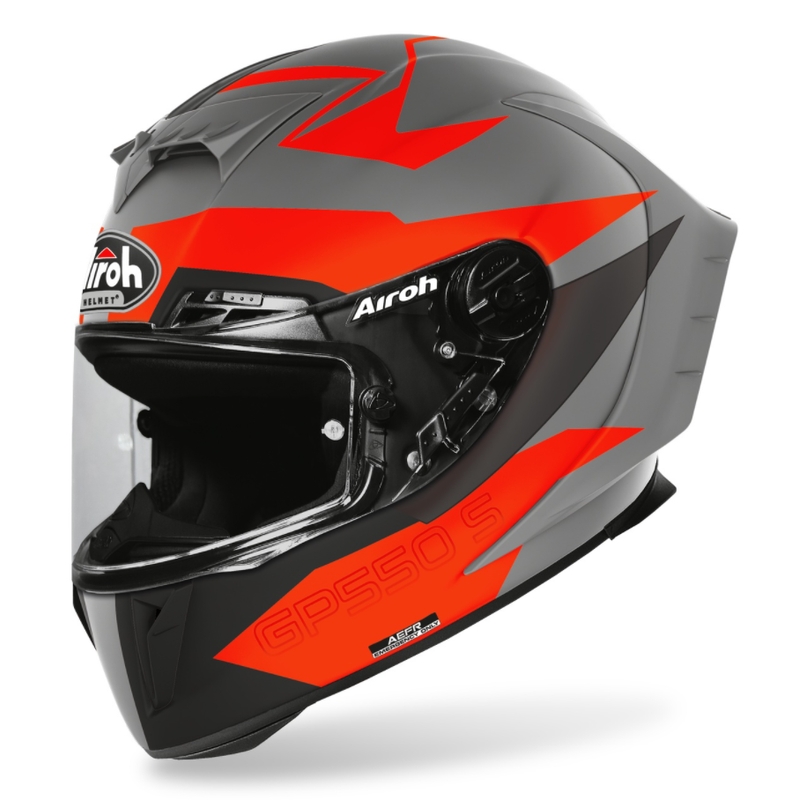 Kask integralny Airoh GP 550S Vector 2021 black-grey-orange