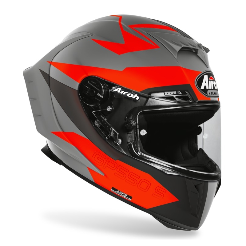 Kask integralny Airoh GP 550S Vector 2021 black-grey-orange